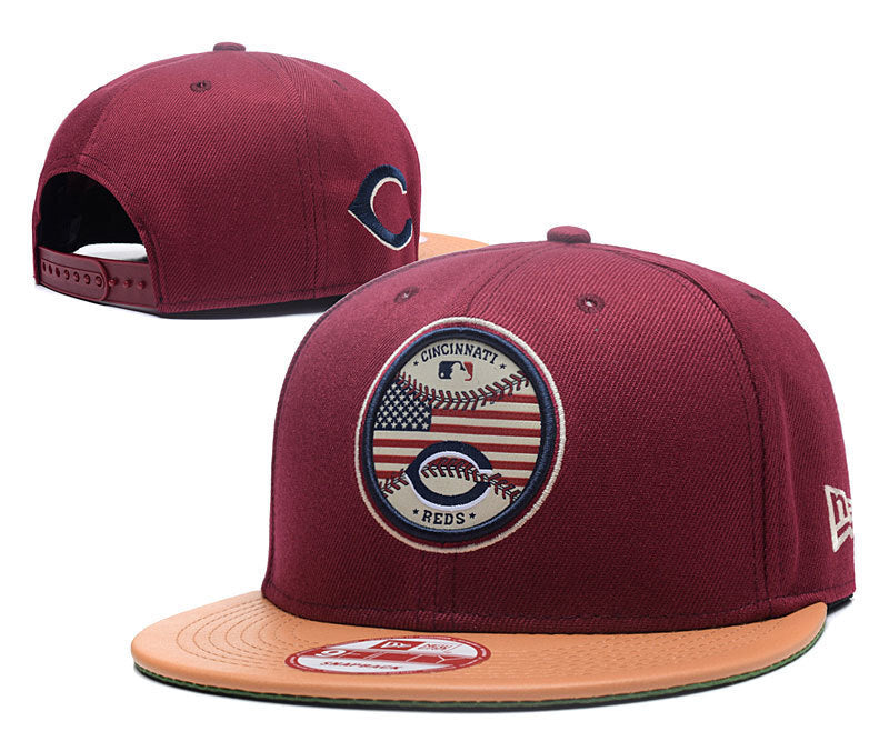 Cincinnati Reds Dark Red/Orange/Caramel Green UV Edition Patriótica/4th of July ( bandeira 9FIFTY Snapback...