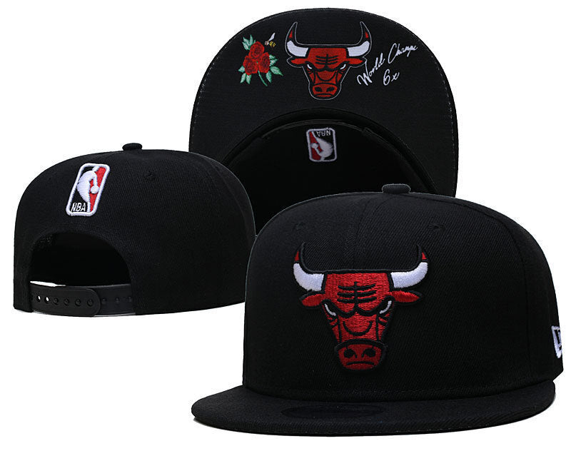 Chicago Bulls Black/Red World Chicago 6x — referência aos 6 títulos 9FIFTY Snapback