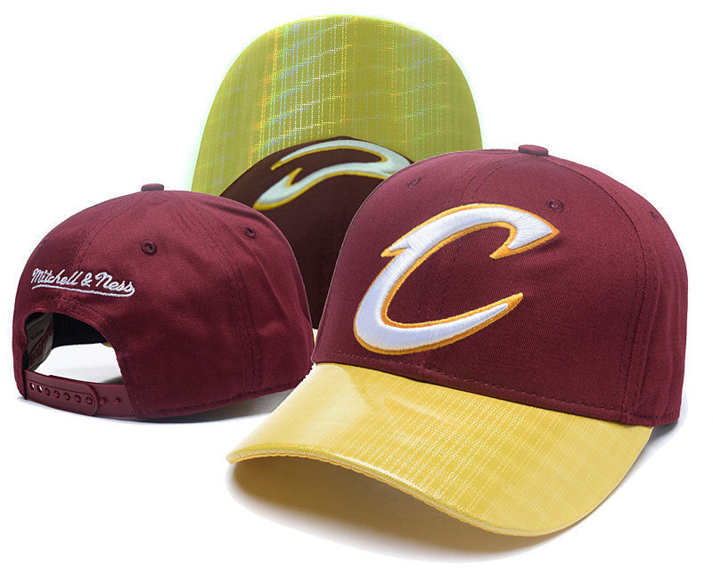 Cleveland Cavaliers Burgundy/Gold Green UV Snapback