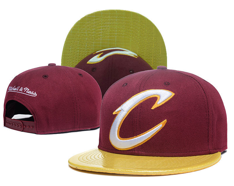 Cleveland Cavaliers Burgundy/Gold Green UV Snapback