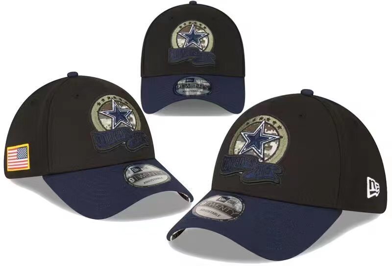 Dallas Cowboys Black/Navy Salute to Service 9TWENTY Strapback
