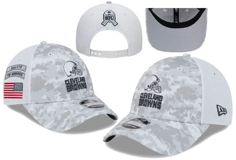 Cleveland Browns Gray Camo/White Salute to Service 9FORTY Adjustable