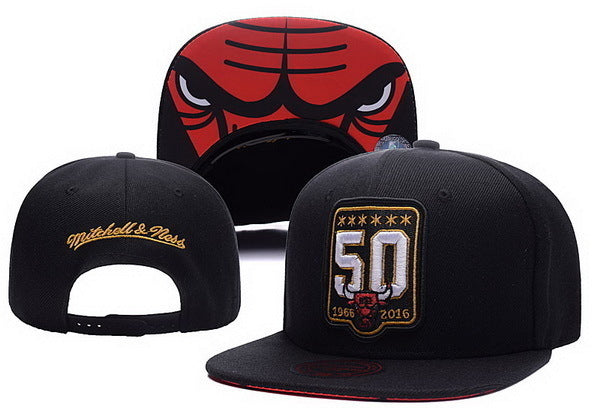 Chicago Bulls Black/Red Chicago Bulls 50 Anniversary (1966-2016 Snapback