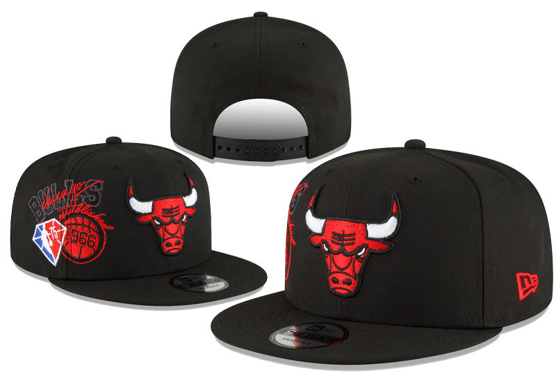 Chicago Bulls Black/Red NBA 75th Anniversary/Team History Edition 9FIFTY Snapback