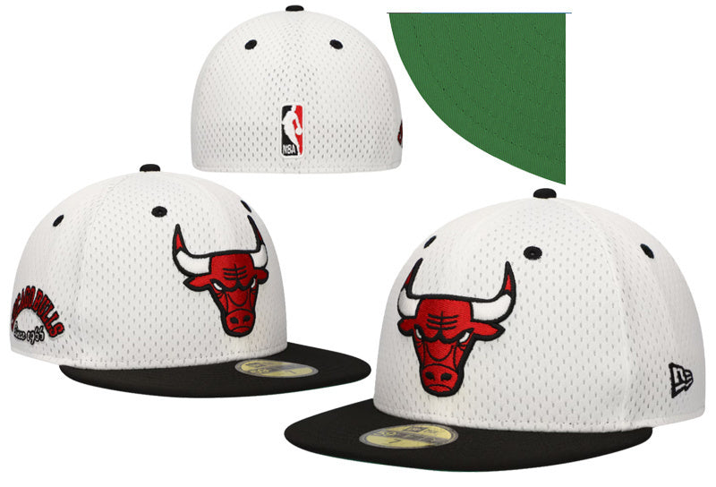 Chicago Bulls White/Black Green UV 59FIFTY Fitted