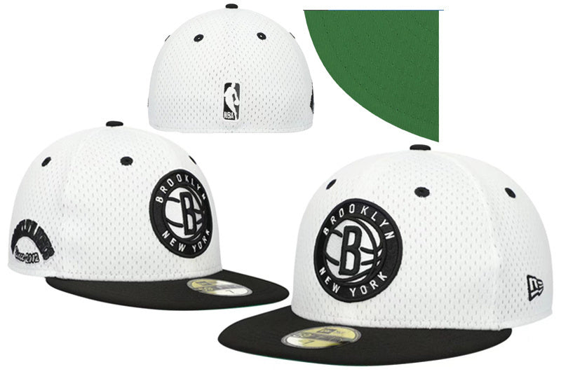 Brooklyn Nets White/Black Green UV Brooklyn Nets Since 2012 / NBA Draft / 59FIFTY Fitted