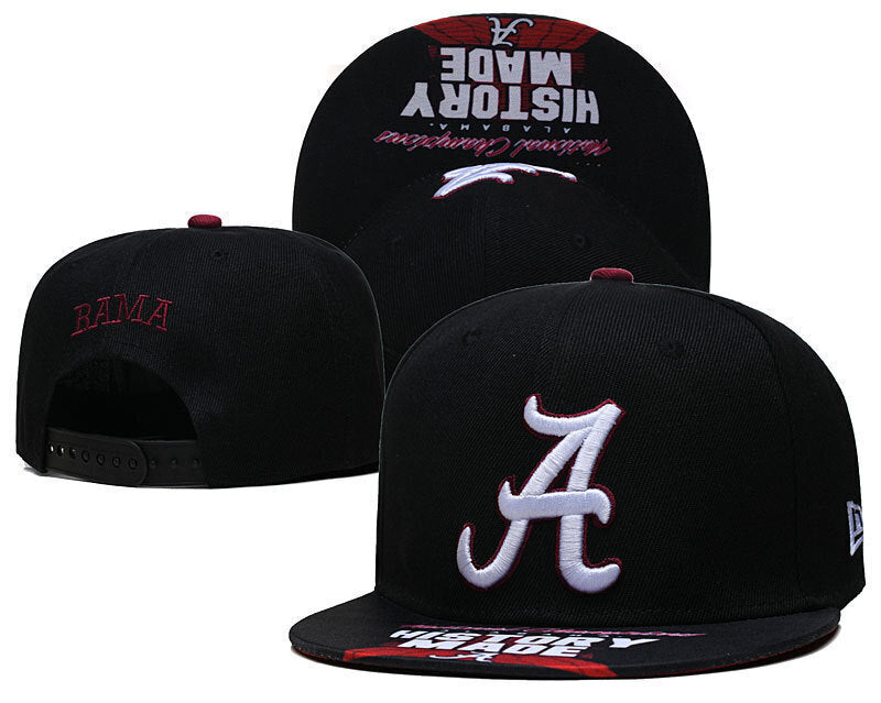 Alabama Crimson Tide Black/White Alabama National Champions - History Made 9FIFTY Snapback