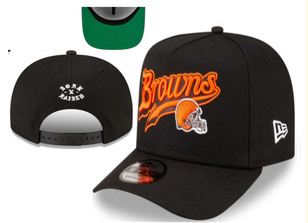Cleveland Browns Black/Orange Green UV Born x Raised x Cleveland Browns 9FORTY Adjustable