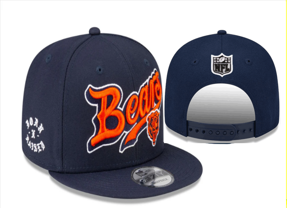 Chicago Bears Navy/Orange Born x Raised x Chicago Bears 9FIFTY Snapback