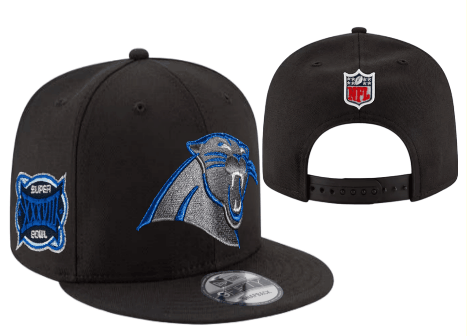 Carolina Panthers Black/Blue Super Bowl XXXVIII Commemorative 9FIFTY Snapback