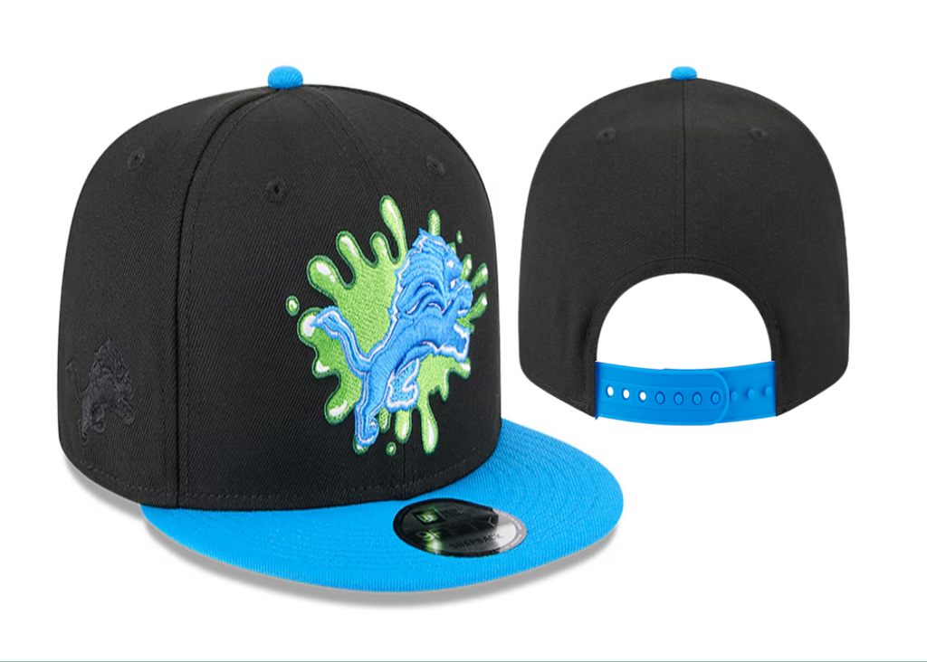 Detroit Lions Black/Blue NFL x Nickelodeon Slime 9FIFTY Snapback