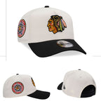 Chicago Blackhawks White/Black NHL All Star Game 1991 Chicago (42nd NHL All 9FORTY Adjustable