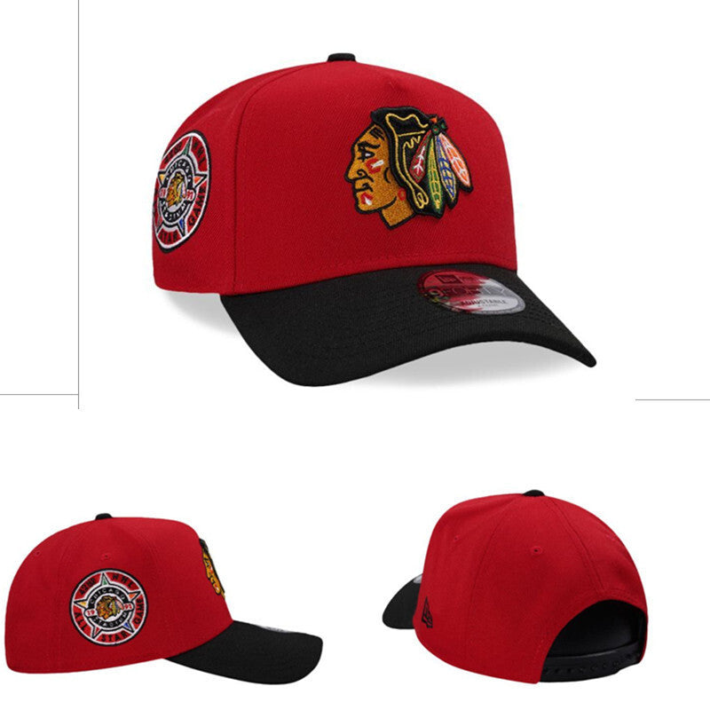 Chicago Blackhawks Red/Black 9FORTY Adjustable