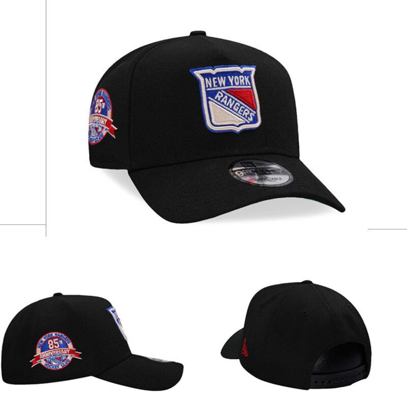New York Rangers Black/Royal Blue New York Rangers 85th Anniversary 9FORTY Adjustable