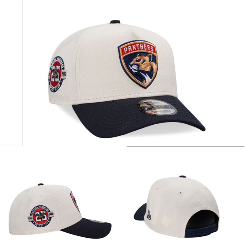 Florida Panthers Cream/Navy Florida Panthers 25th Anniversary 9FORTY Adjustable