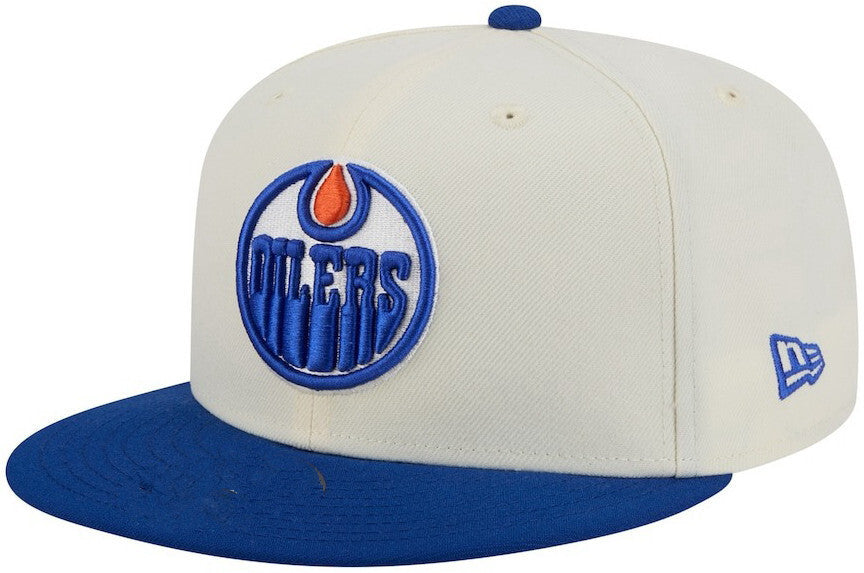 Edmonton Oilers Cream/Royal Blue 59FIFTY Fitted