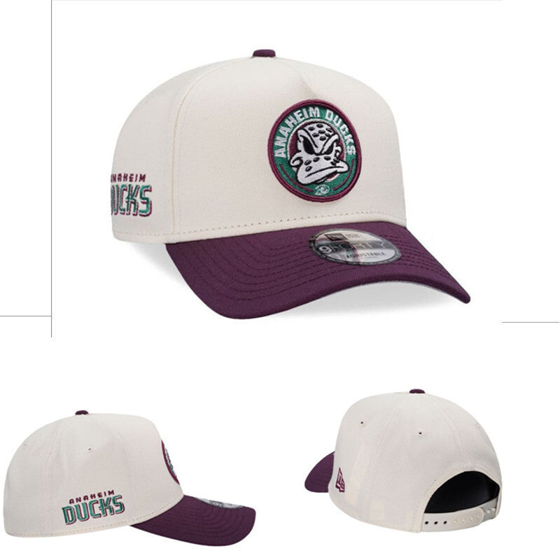 Anaheim Ducks Cream White/Purple 9FORTY Adjustable