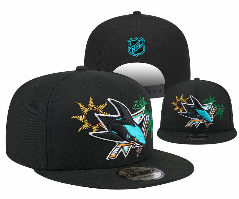 San Jose Sharks Black/Teal City Connect/Summer Edition tropical 9FIFTY Snapback