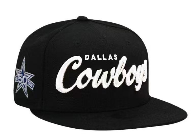 Dallas Cowboys Black/White Dallas Cowboys 50th Anniversary 59FIFTY Fitted