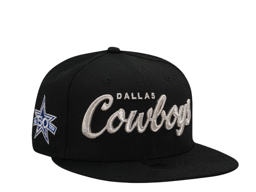 Dallas Cowboys Black/Silver Dallas Cowboys 50th Anniversary (1960-2010 59FIFTY Fitted