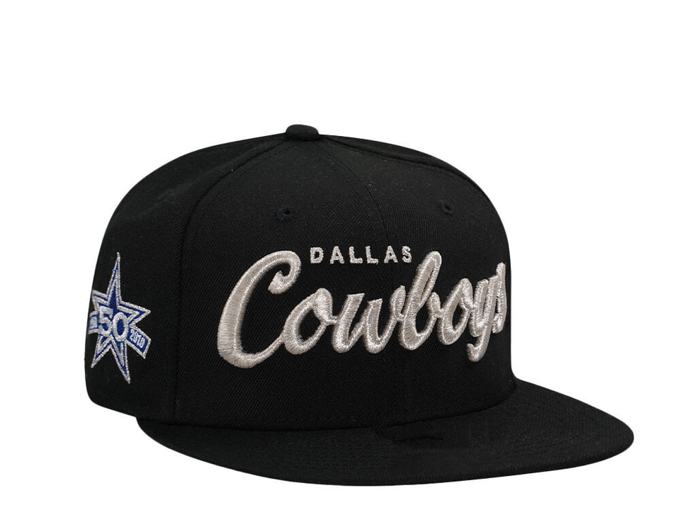 Dallas Cowboys Black/Silver Dallas Cowboys 50th Anniversary (1960-2010 59FIFTY Fitted