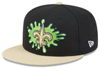 New Orleans Saints Black/Beige Nickelodeon Slime NFL 59FIFTY Fitted