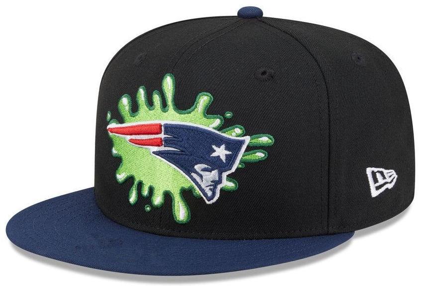 New England Patriots Black/Navy Nickelodeon Slime / NFL x Nickelodeon collab 59FIFTY Fitted