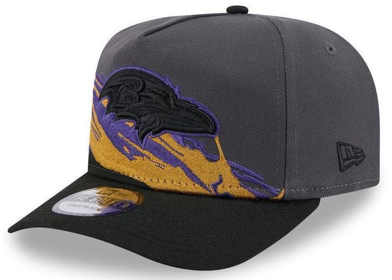 Baltimore Ravens Dark Gray/Black Sideline Surge/Oversized Logo Edition 9FIFTY Snapback