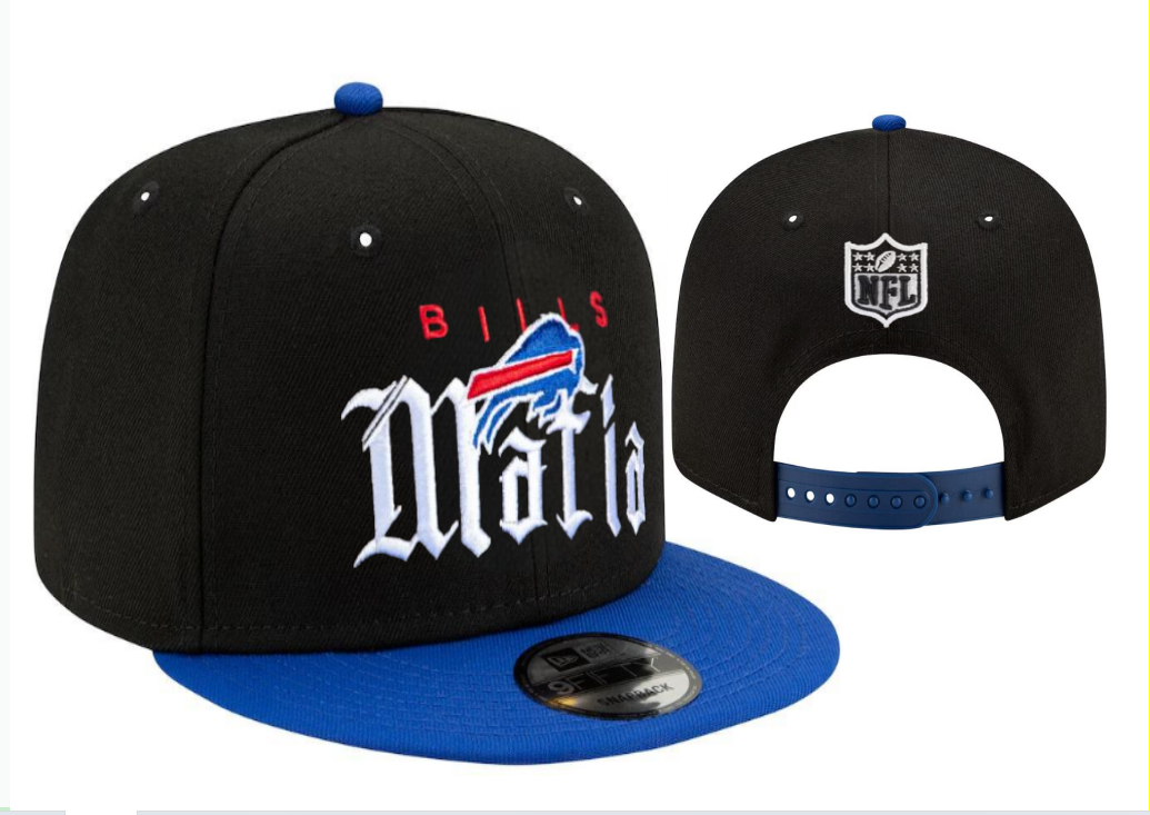 Buffalo Bills Black/Royal Blue Bills Mafia - Edition tipografia 9FIFTY Snapback