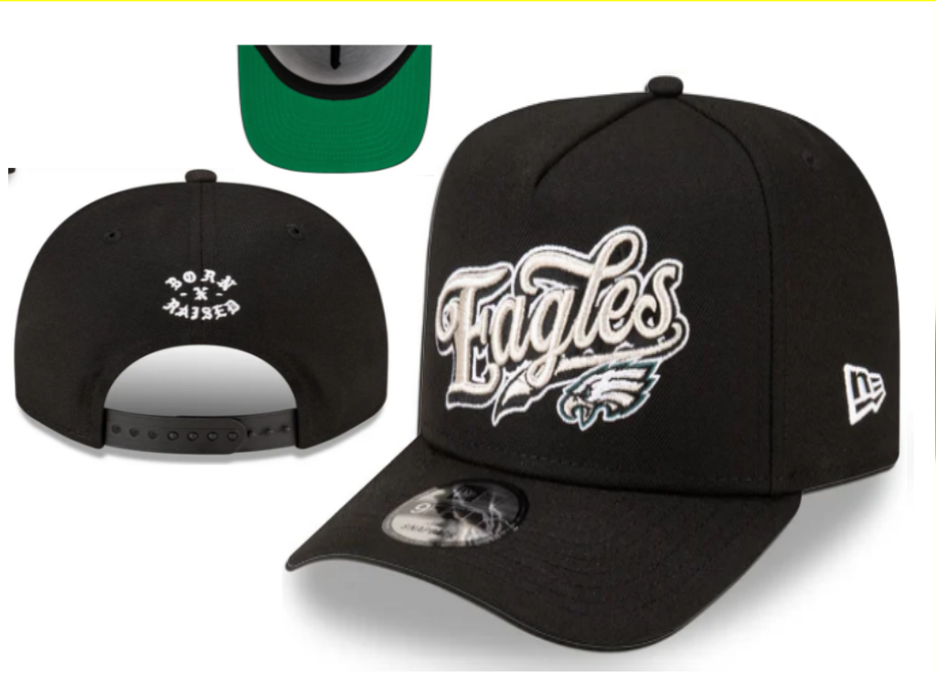 Philadelphia Eagles Black/White Green UV Born x Raised x Philadelphia Eagles 9FORTY Adjustable