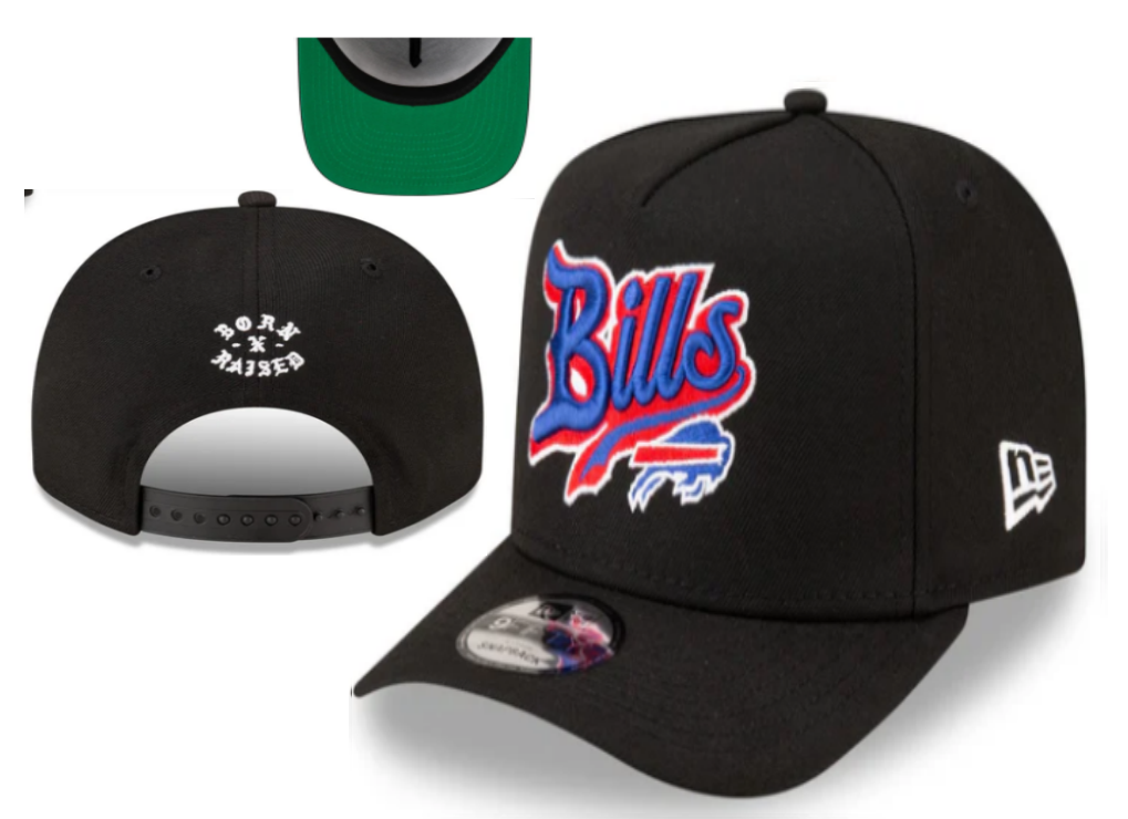 Buffalo Bills Black/Royal Blue Green UV Born x Raised x Buffalo Bills Collaboration 9FORTY Adjustable