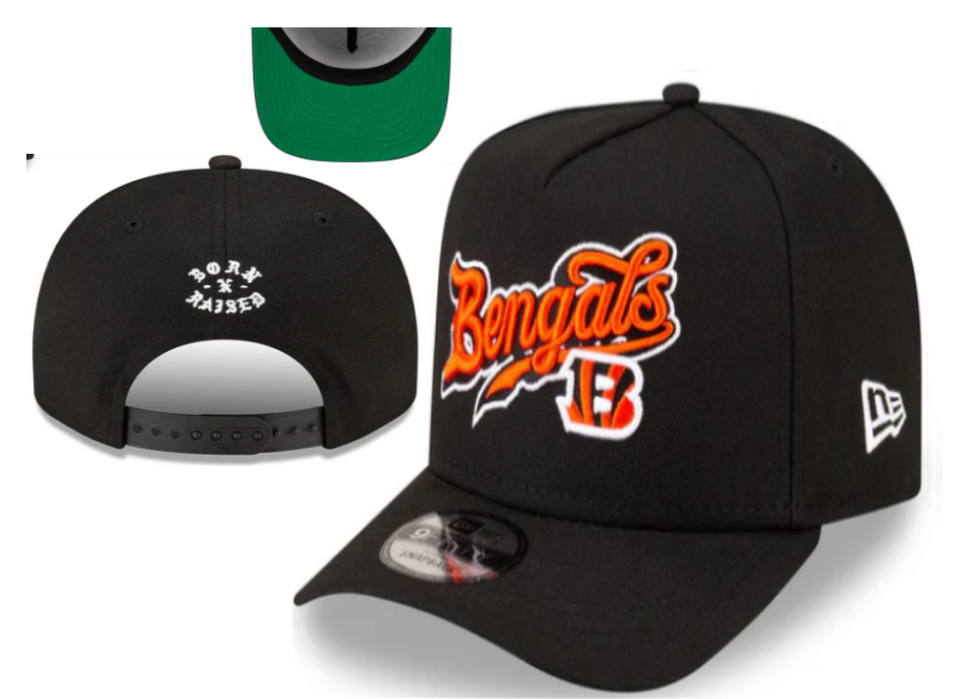 Cincinnati Bengals Black/Orange Green UV Born x Raised 9FORTY Adjustable