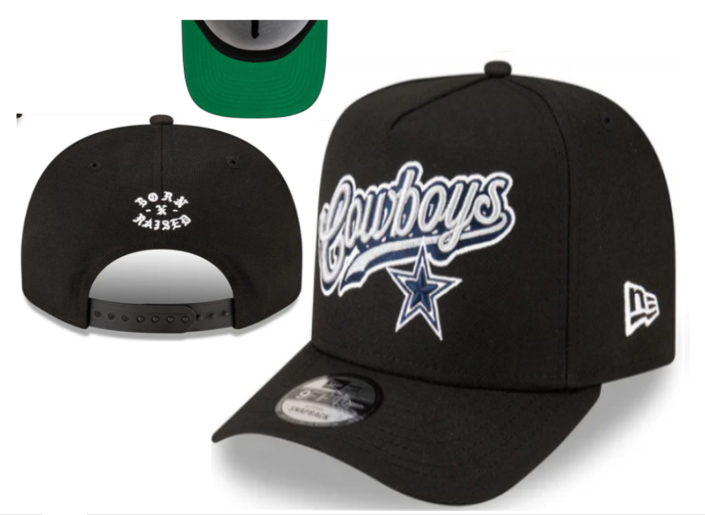 Dallas Cowboys Black/White Green UV Born x Raised x Dallas Cowboys 9FORTY Adjustable