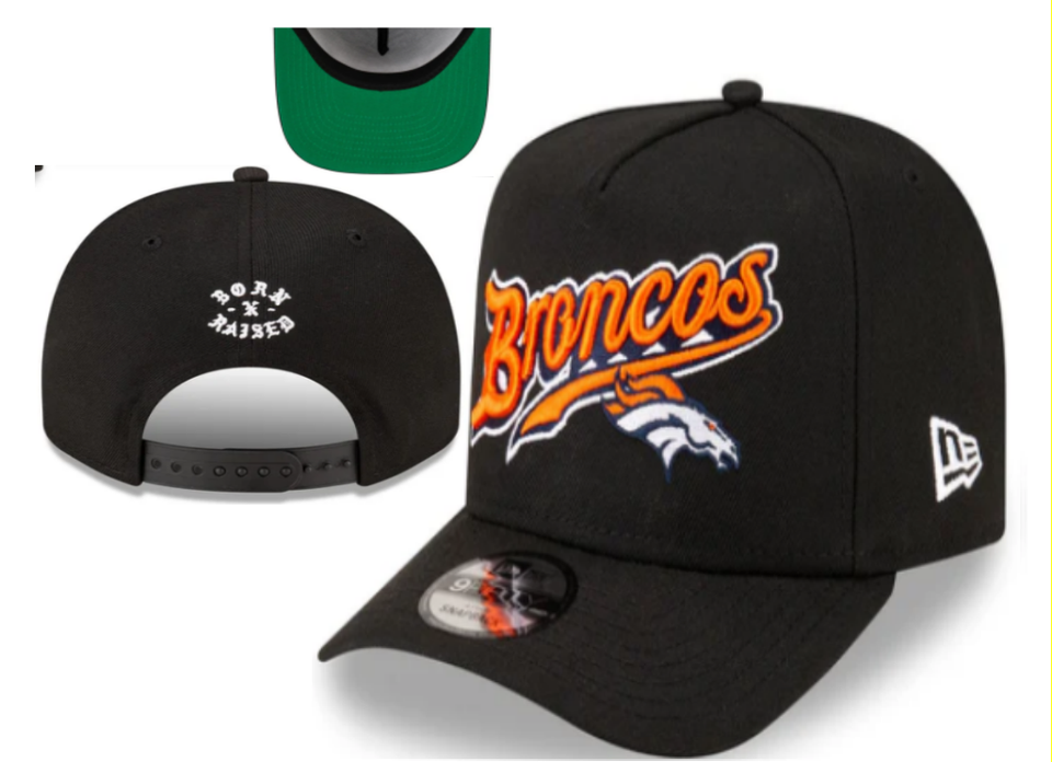 Denver Broncos Black/Orange Green UV Born x Raised x Denver Broncos 9FORTY Adjustable