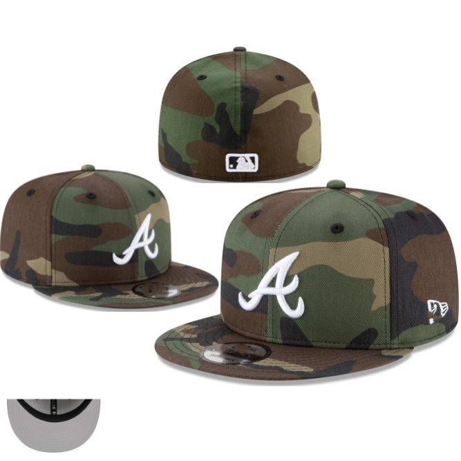 Atlanta Braves Military Green Camo/White Camo/Military Edition 9FIFTY Snapback