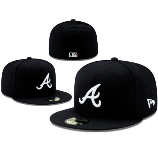 Atlanta Braves Black/White 59FIFTY Fitted