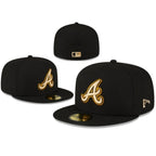Atlanta Braves Black/Gold 59FIFTY Fitted