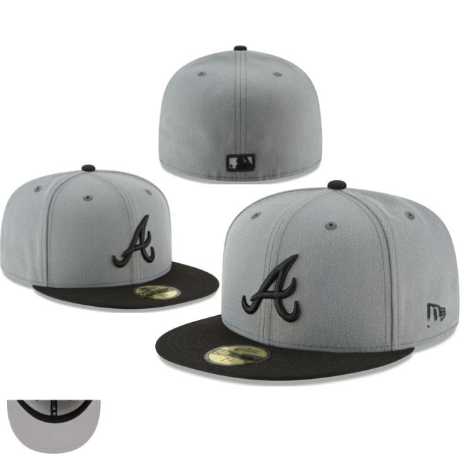 Atlanta Braves Gray/Black Green UV 59FIFTY Fitted