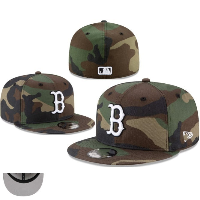 Boston Red Sox Military Green Camo/Black 9FIFTY Snapback