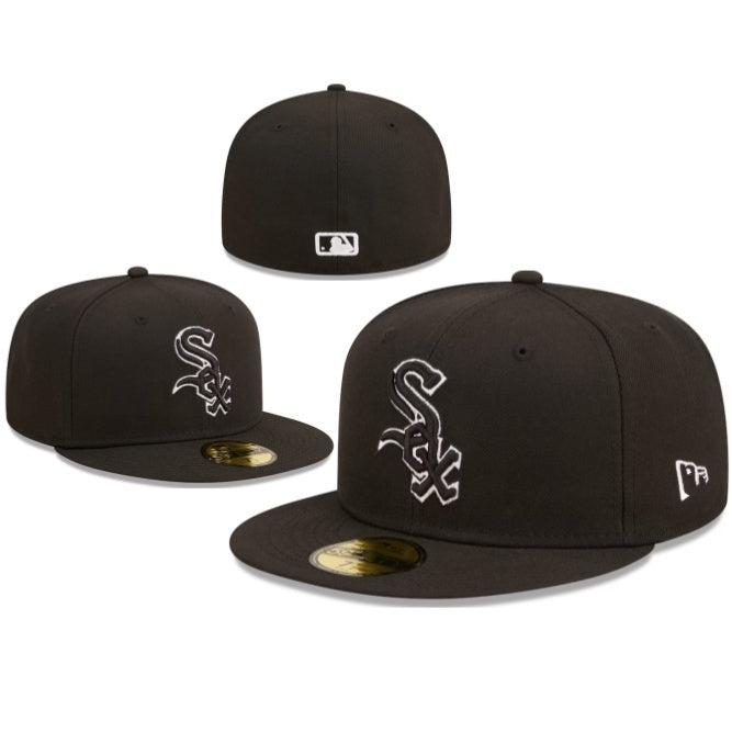 Chicago White Sox Black/White 59FIFTY Fitted