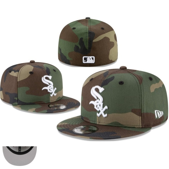 Chicago White Sox Military Green Camo/White 9FIFTY Snapback
