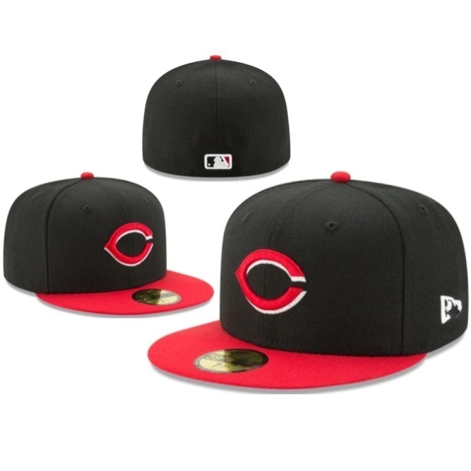 Cincinnati Reds Black/Red 59FIFTY Fitted