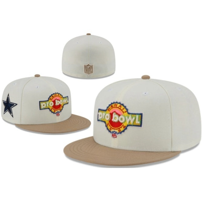 Dallas Cowboys Cream/Areia NFL Pro Bowl Hawaii 59FIFTY Fitted