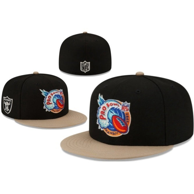 Las Vegas Raiders Black/Beige NFL Pro Bowl Hawaii 59FIFTY Fitted