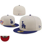 Los Angeles Dodgers Cream/Royal Blue World Series 1961 Commemorative 59FIFTY Fitted
