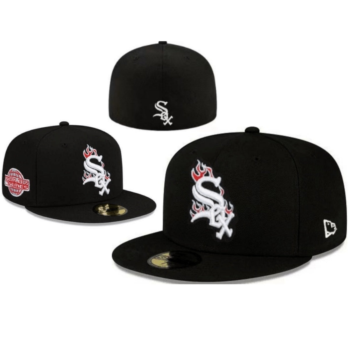Chicago White Sox Black/White Green UV Chicago White Sox 2005 World Series 59FIFTY Fitted