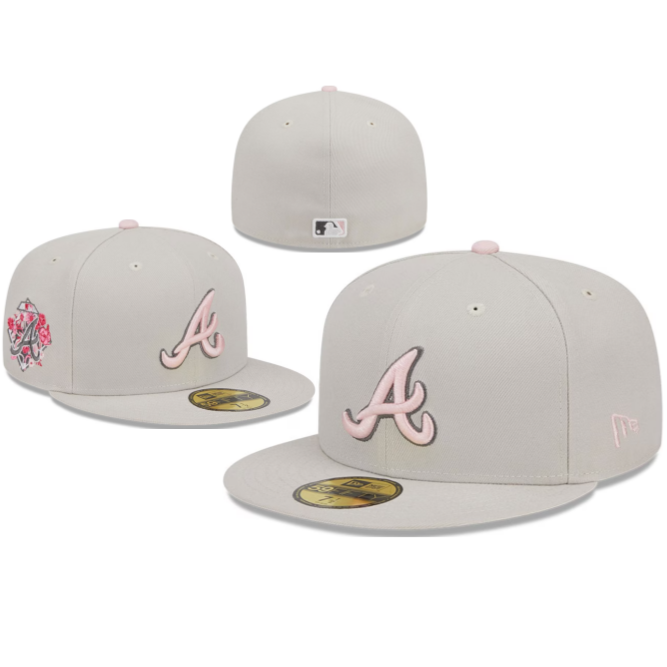 Atlanta Braves Light Gray/Pink Green UV Mother's Day / Mother's Day (Pink Edition 59FIFTY Fitted