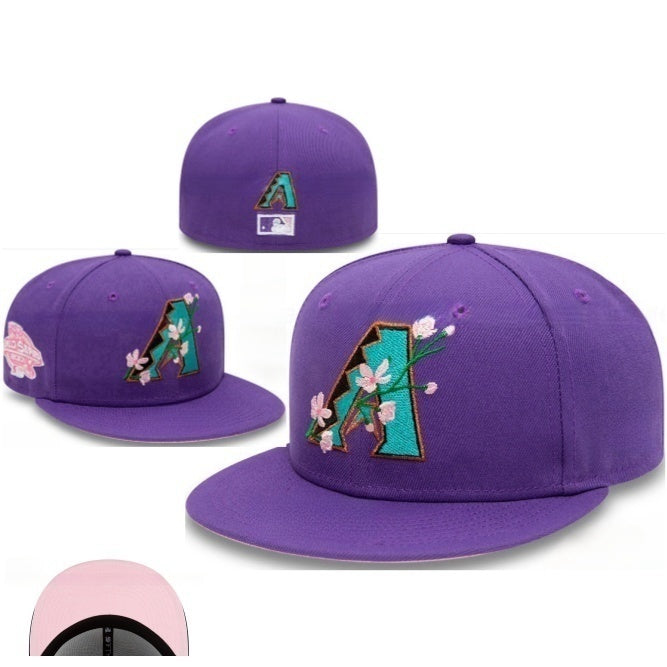 Arizona Diamondbacks Purple/Teal Green Cherry Blossom 59FIFTY Fitted