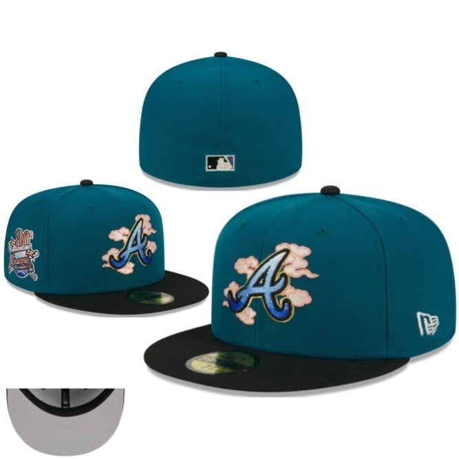 Atlanta Braves Petrol Blue/Black Atlanta Braves 30th Anniversary 59FIFTY Fitted