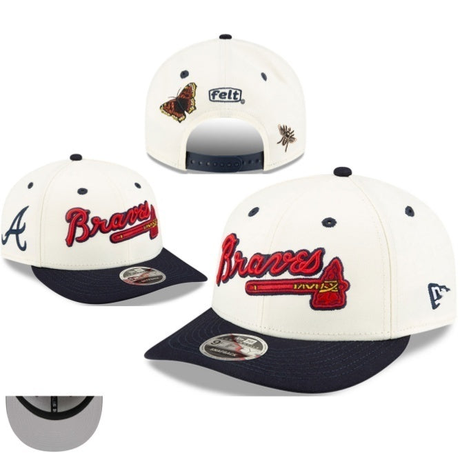 Atlanta Braves White/Navy Felt Collaboration Special 9FIFTY Snapback